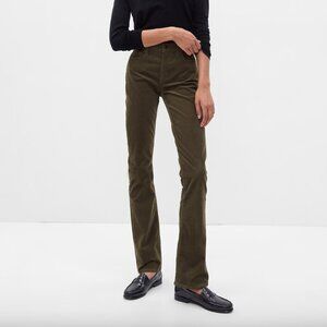 Gap Denim Baby Boot Jeans In Deep Green Corduroy Size 6/28